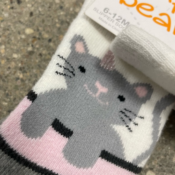 NWT Jumping Beans Unicorn Kitty Slipper Socks, size 6-12 months - Picture 4 of 7